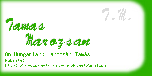 tamas marozsan business card